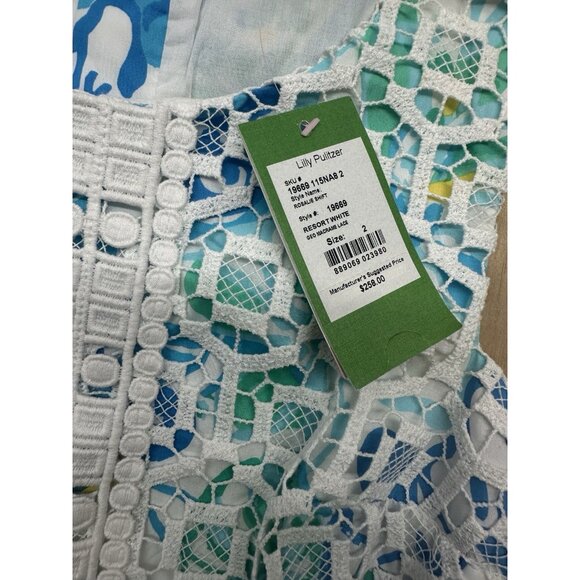 Lilly Pulitzer Rosalie Dress Sz 2 Crochet Lace Beach Macrame Resort Wedding $258 - Picture 3 of 7